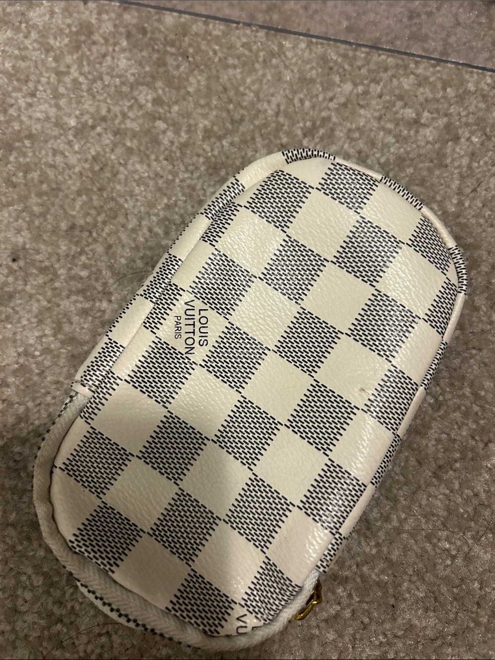 Louis Vuitton Damier Azur Canvas Small Pouch - Cream/Blue